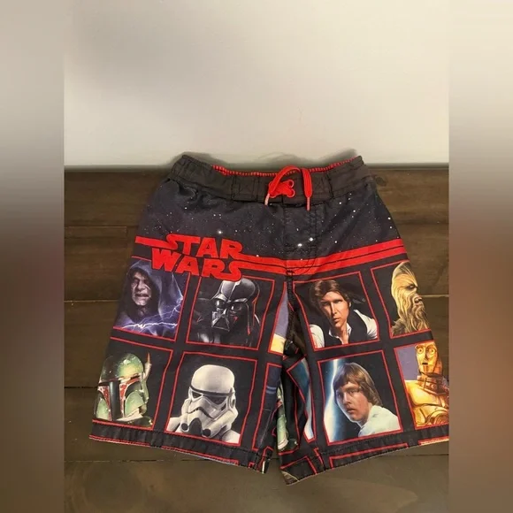 Star Wars Red and Black Swim Shorts - Picture 1 of 4